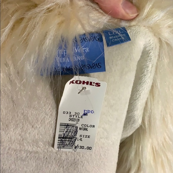 NWT SimplyVera Faux Fur Vest - Picture 7 of 7